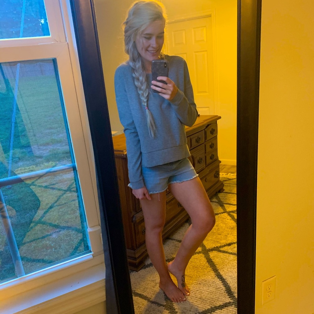 Gray Athleta Crew Sweatshirt